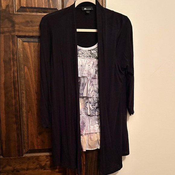 AB Studio Black and White Blouse - Picture 1 of 11